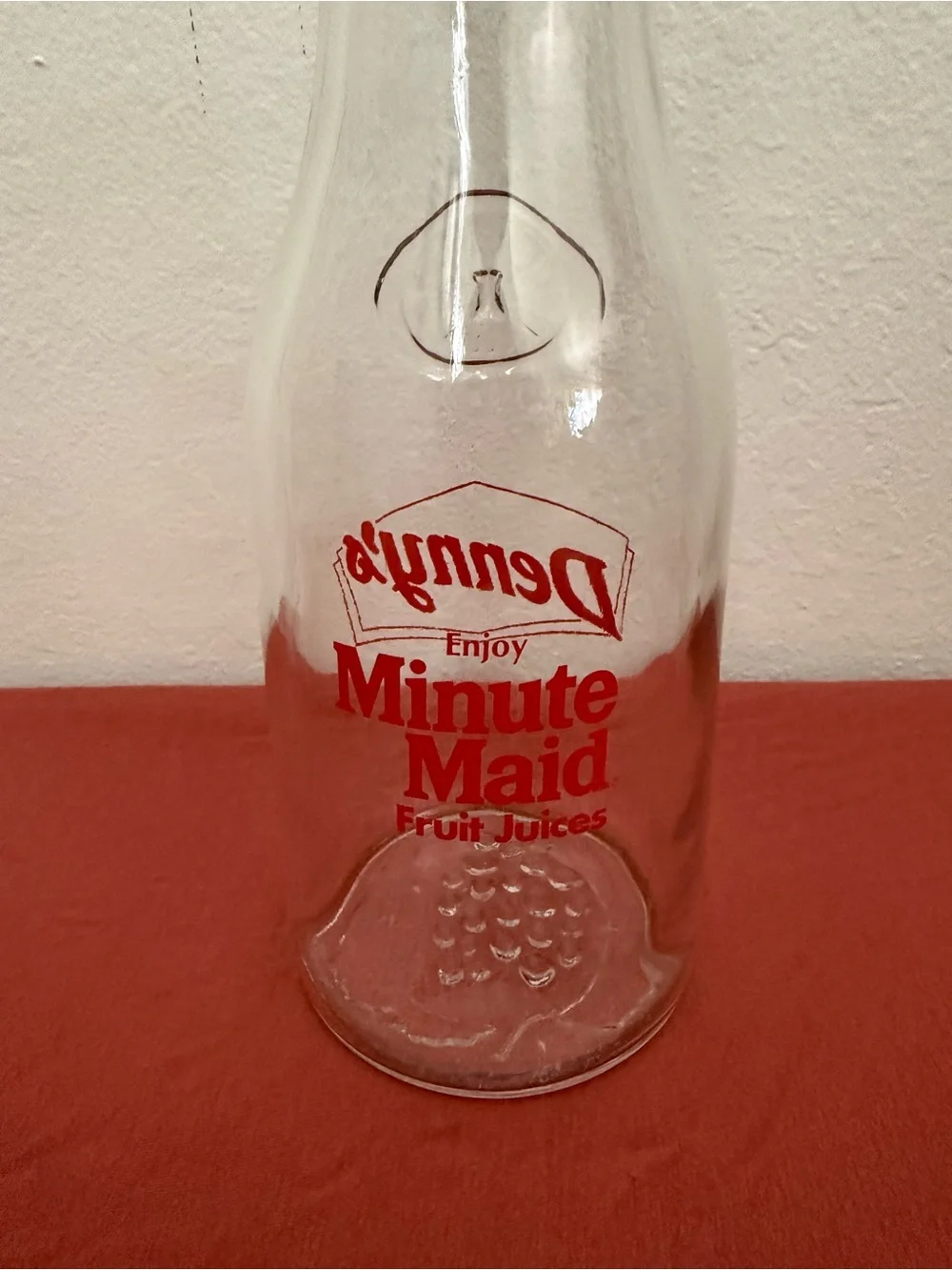 Denny's Glass Carafe with Red Logo